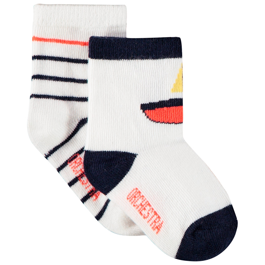 Set van 2 paar sokken met maritieme motieven voor babyjongens 
