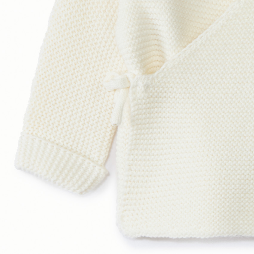 Gebreid vestje in schuimsteek, effen, voor meisjes 