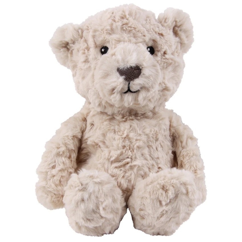 Knuffel witte ruis-beer Lou oplaadbaar 29cm Beige 