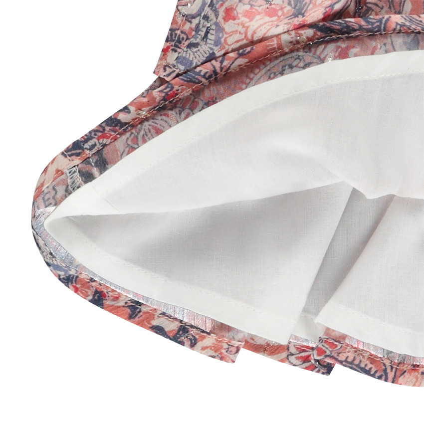 Jupe volantée imprimé cachemire avec lurex pour fille 