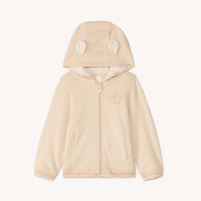 Ludiek fleece vest met capuchon voor meisje baby 