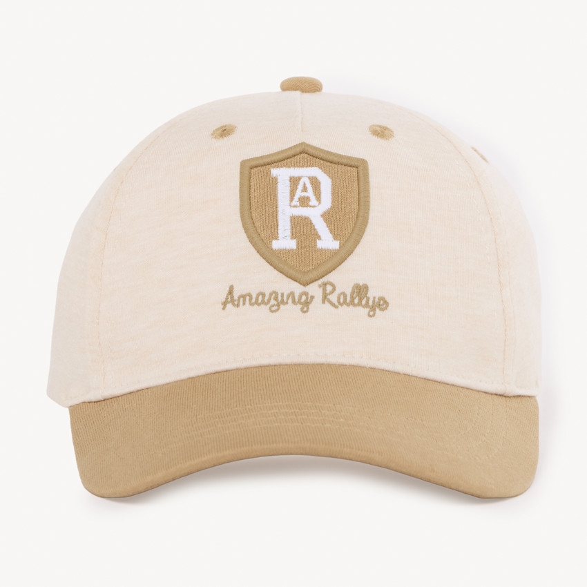 Casquette bicolore avec écusson brodé pour garçon 