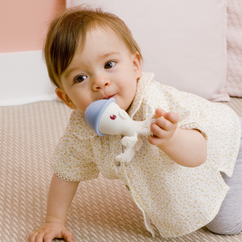 Jouet de dentition Bonnie la pieuvre Bleu pâle 