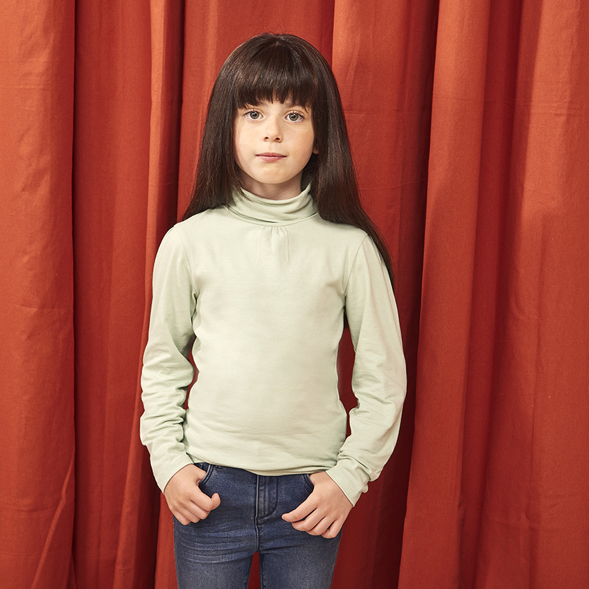 Lot de 2 sous-pulls unis à col roulé pour fille 