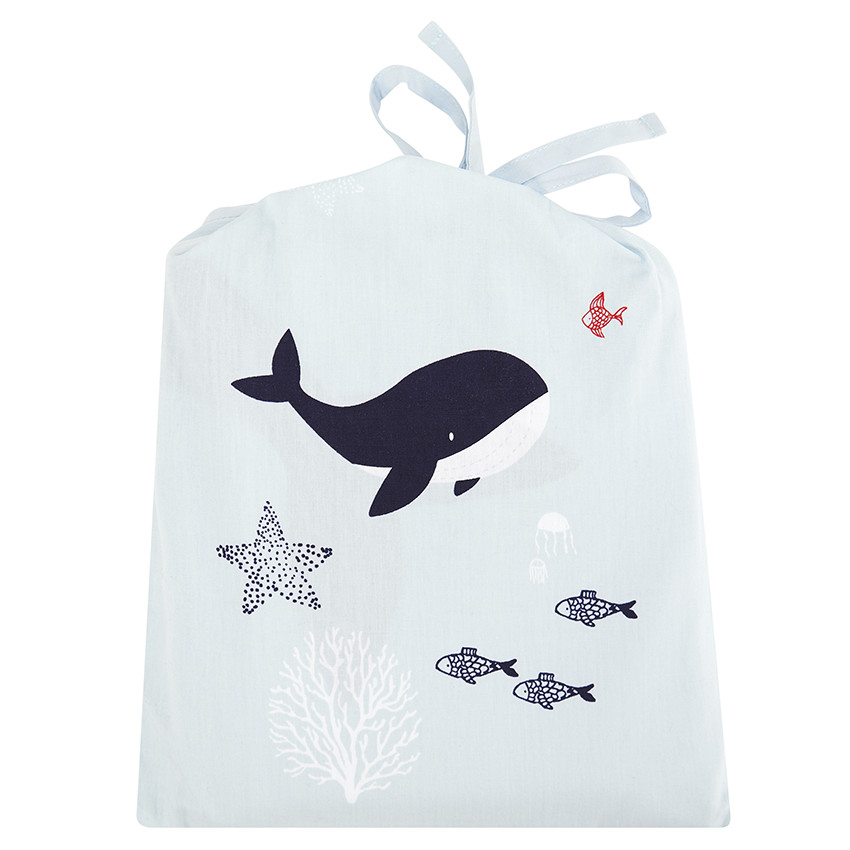 Parure de lit avec housse de couette et taie d'oreiller Pretty sea  