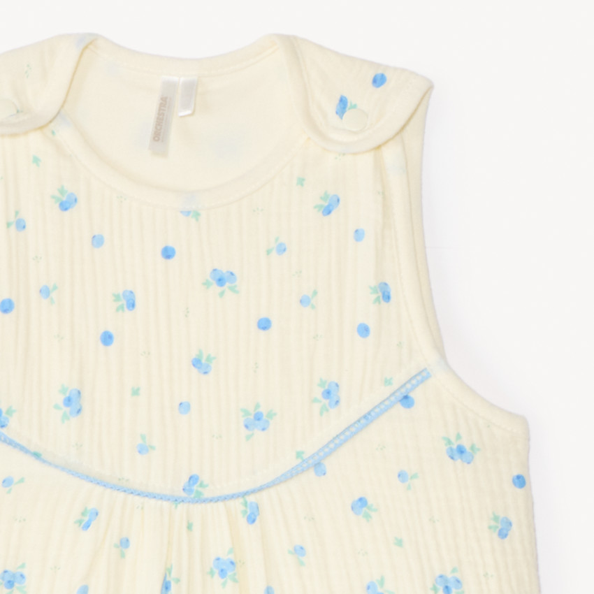 Slaapzak van gaas TOG 1 met bessenprint voor meisjesbaby's 