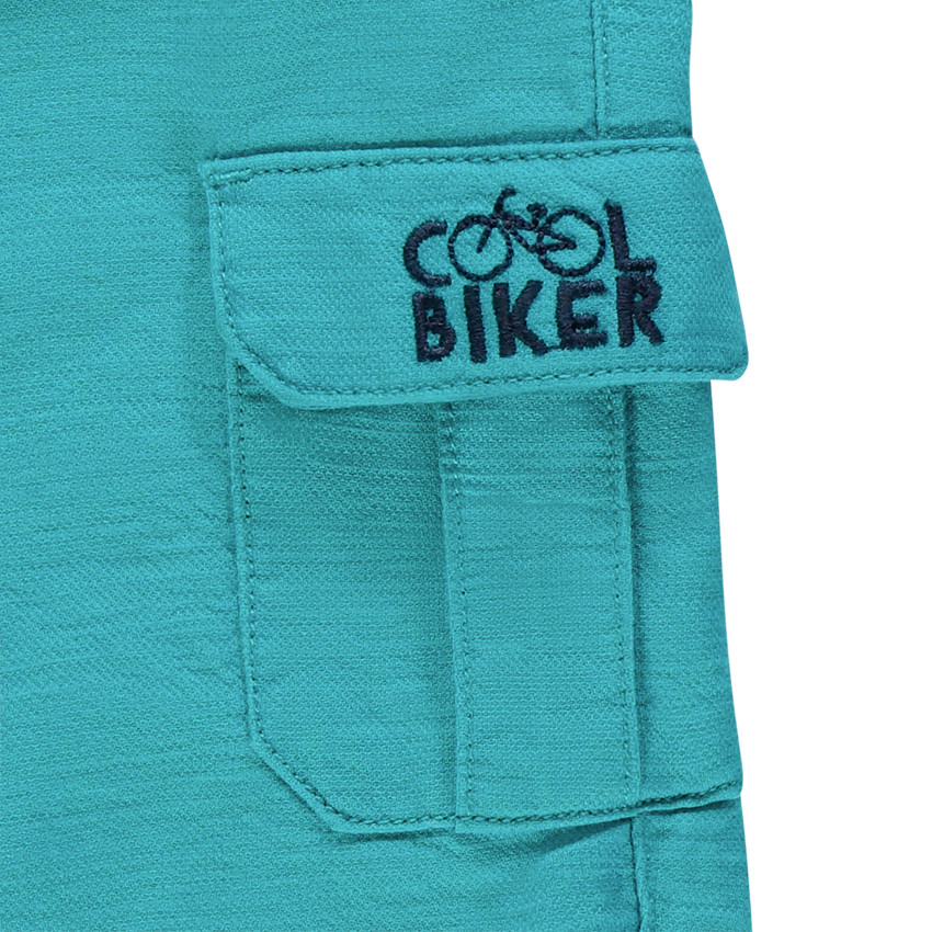 Bermuda cargo blauw van stof 