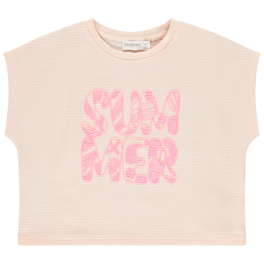 T-shirt met korte mouwen, doosvorm, fantasie, meisjes 