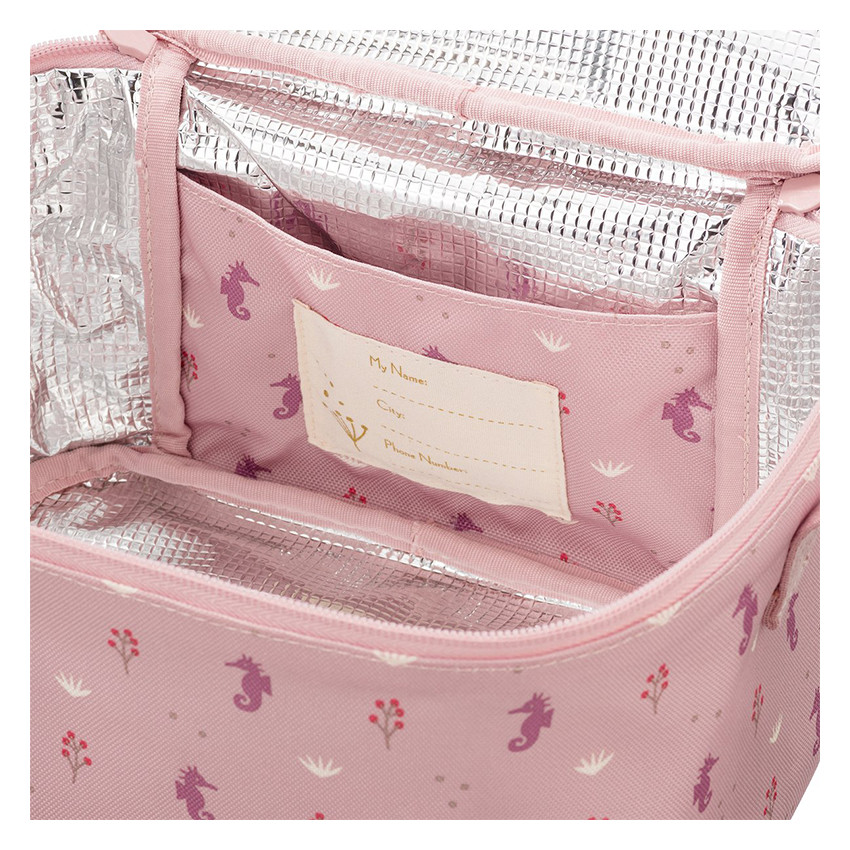 Sac isotherme lunchbag Large Hippocampe Rose 