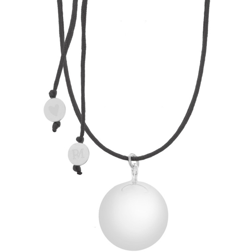 Bola zwangerschapsketting - Sofie black round 