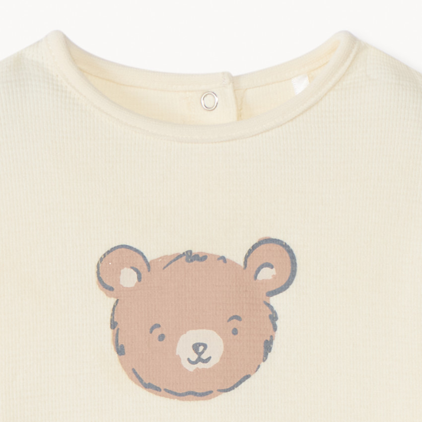 Ensemble jogging ourson en nid d'abeille pour bébé 