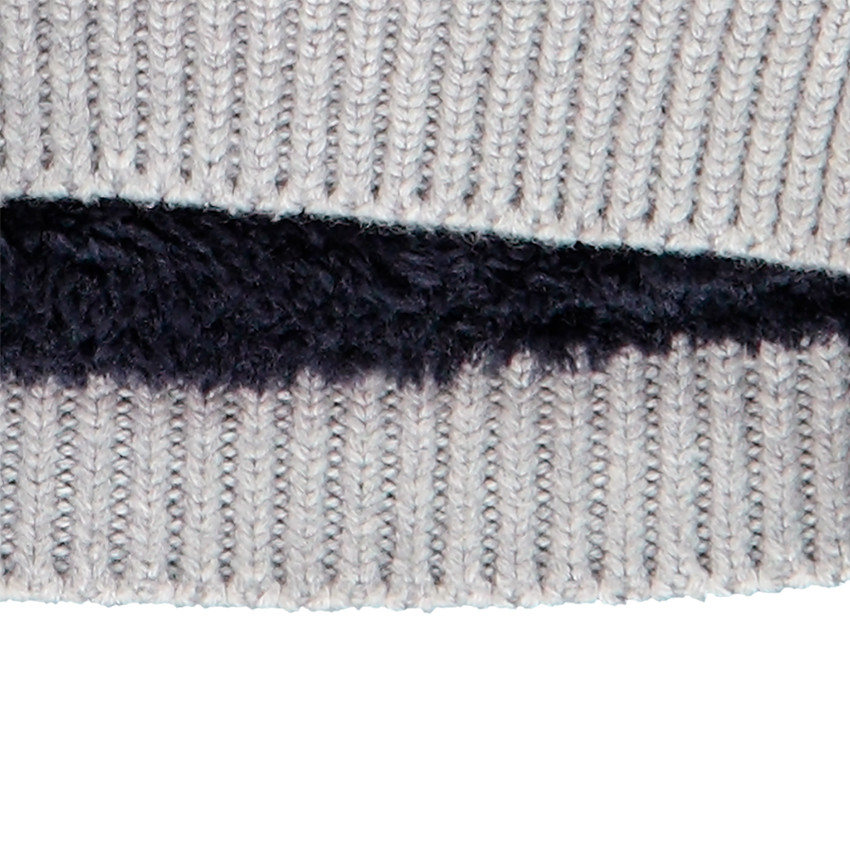 Bonnet en tricot doublé sherpa motif Smiley Baby pour bébé garçon 