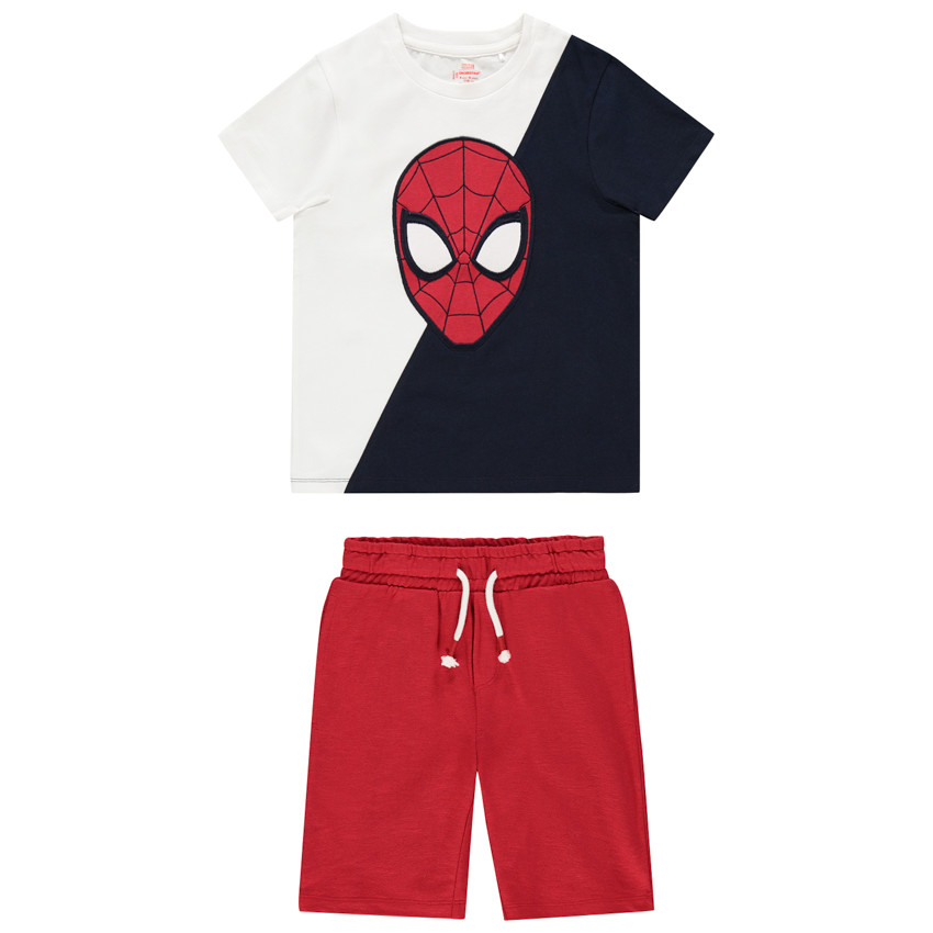 Ensemble à motif Spider-man en coton pour enfant garçon 