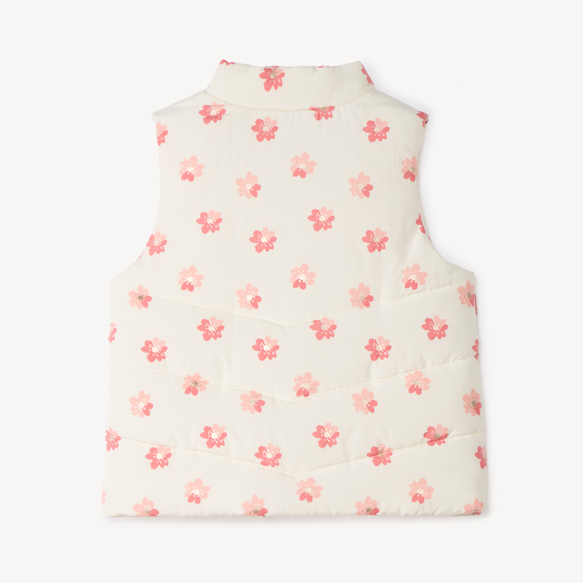 Doudoune sans manches matelassée et imprimée pour bébé fille 