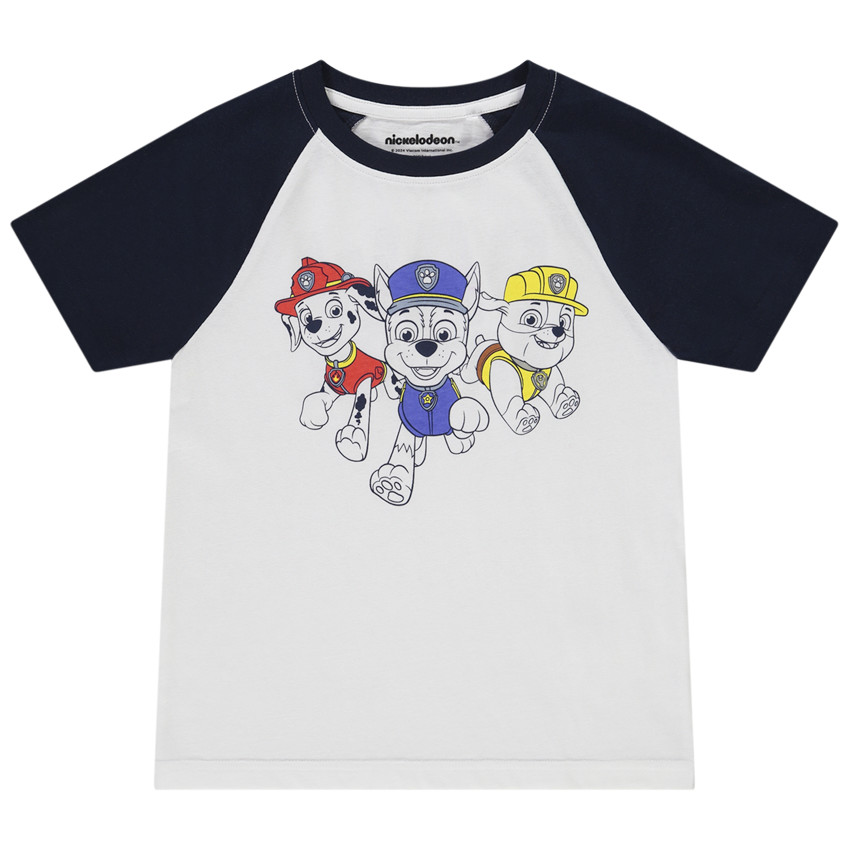 T-shirt manches courtes effet color block Pat'Patrouille pour garçon 