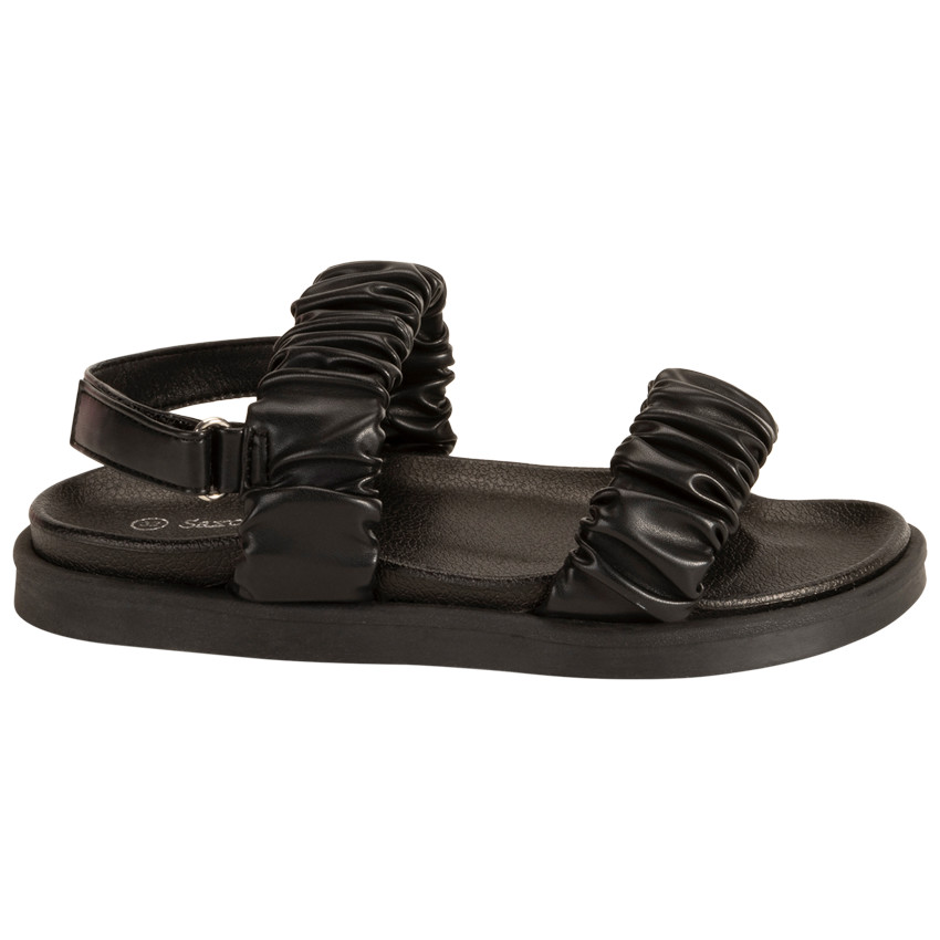 Sandalen in kunstleer met brede plooien voor meisjes 