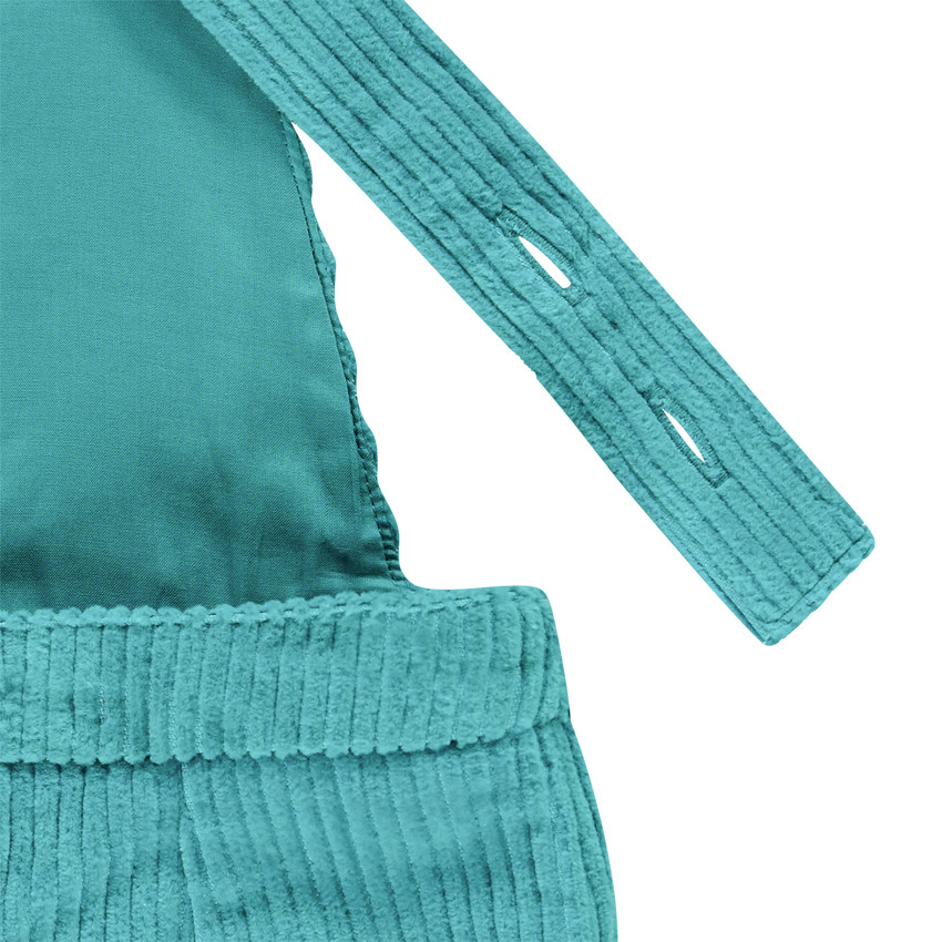 Korte salopette in ribfluweel, voor meisjes. 