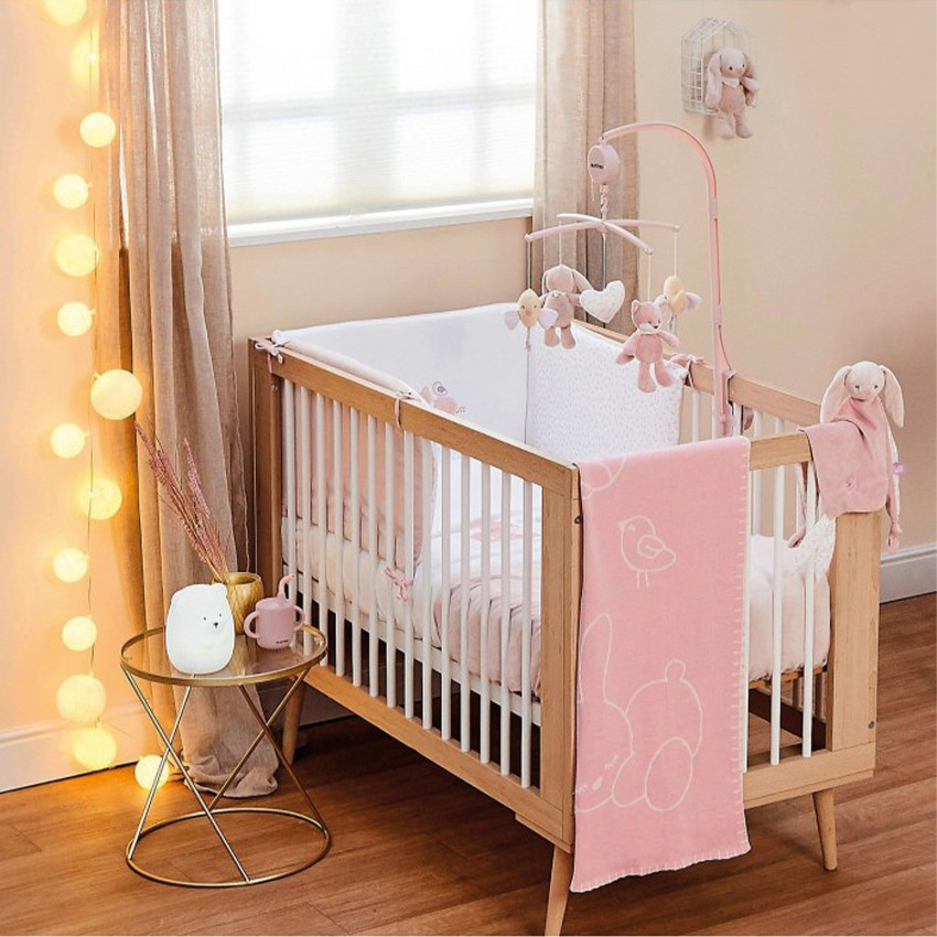 Couverture tricotée réversible 100 x 75 cm Alice & Pomme 