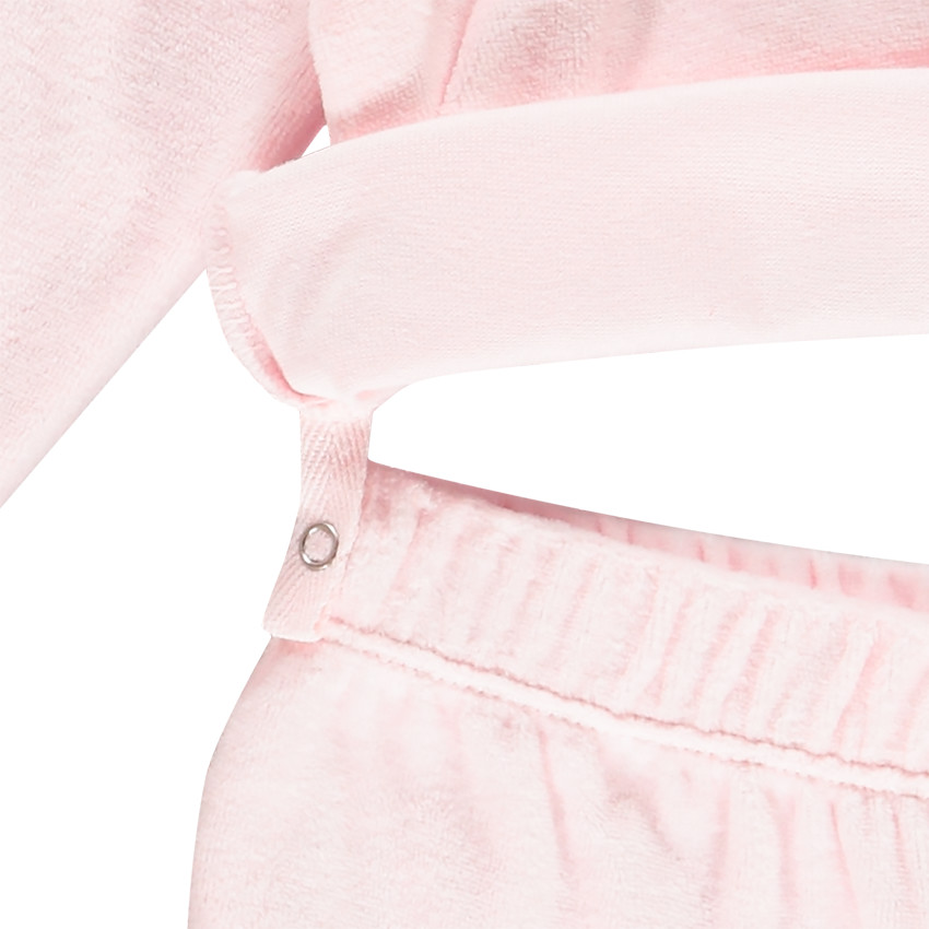 Pyjama en velours à message pour bébé fille 