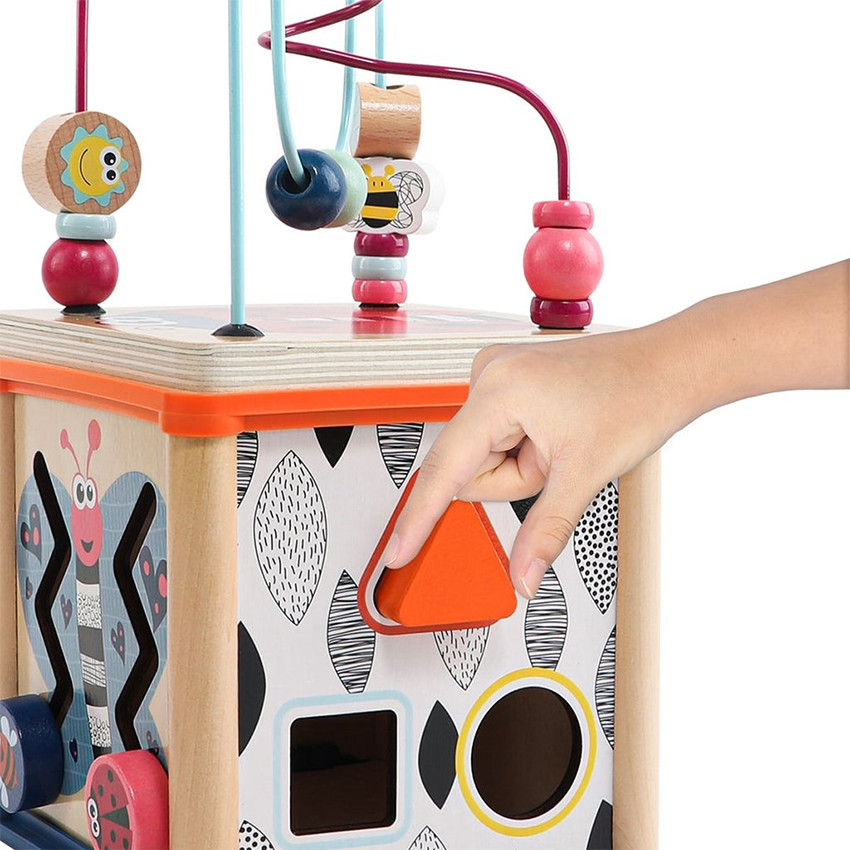 Houten Activiteitenkubus 12M+ 