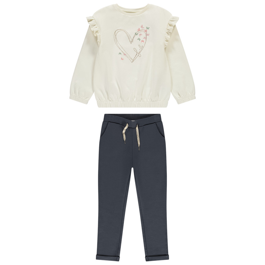 Joggingensemble met volant voor meisjes 