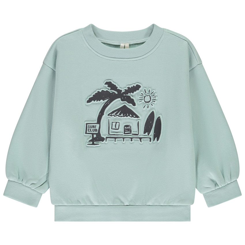 Oversize sweatshirt met reliëfprint voor baby jongen 
