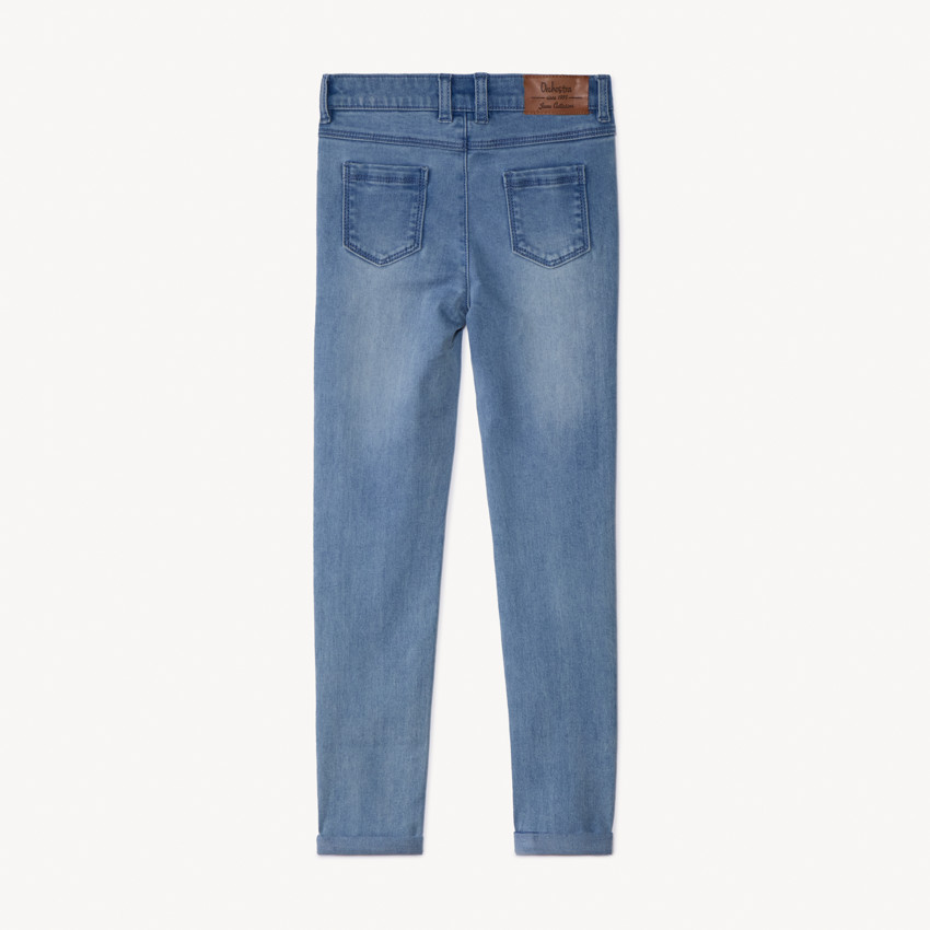Skinny jeans in effen blauw voor meisjes 