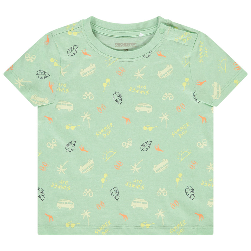 T-shirt manches courtes imprimé fantaisie pour bébé garçon 