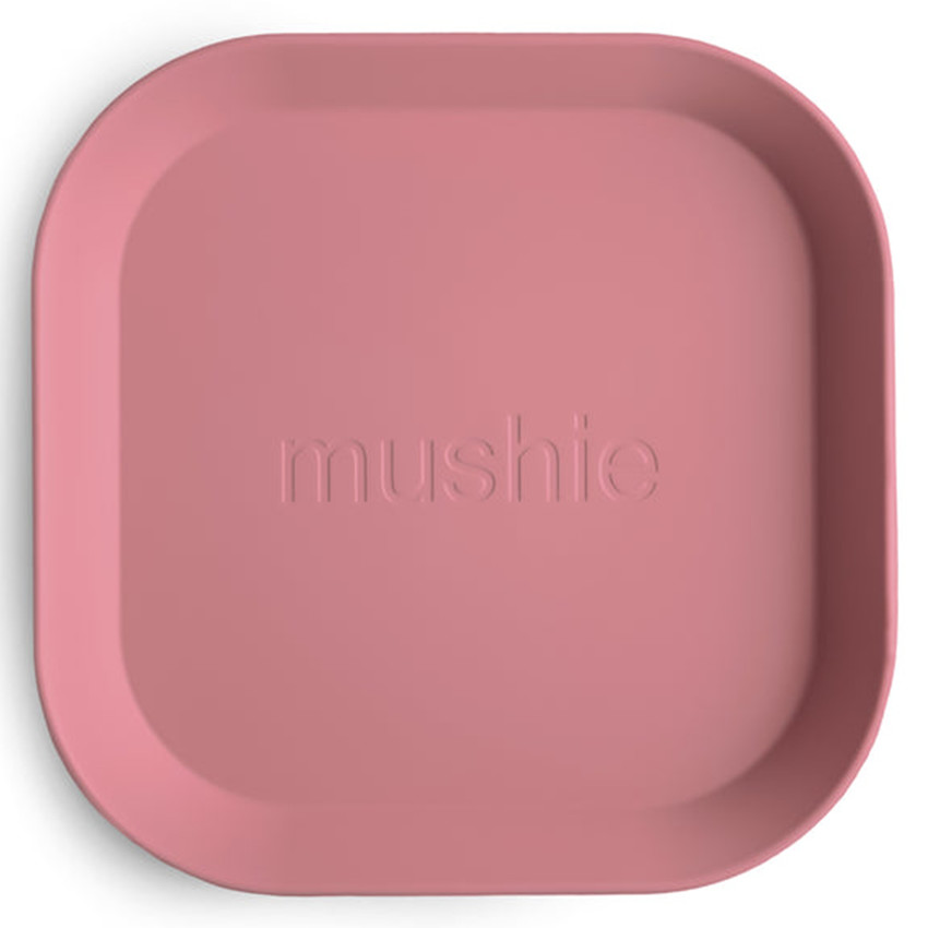Assiette carrée 2 PCS Dusty Rose 