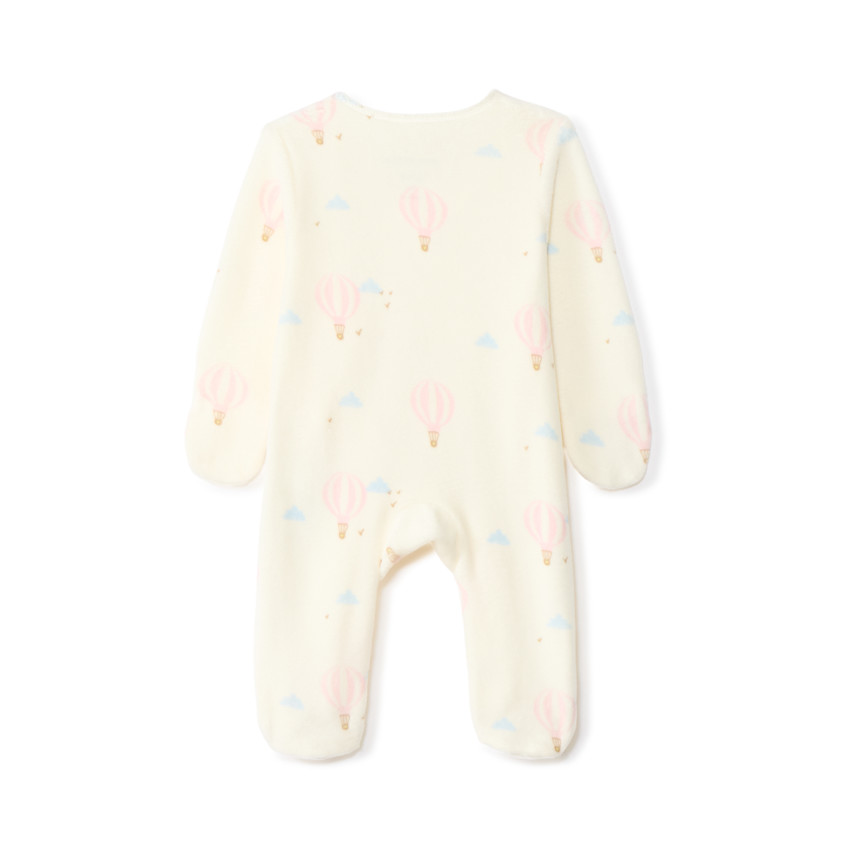Pyjama in fluweel met luchtballonnen voor premature baby meisjes 