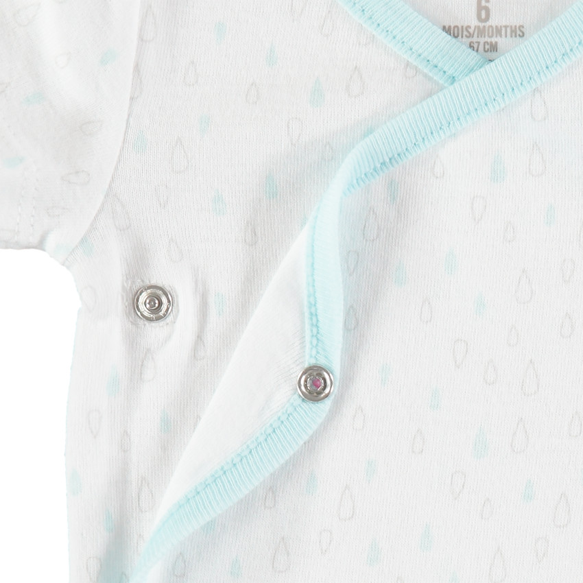 Lot de 2 bodies manches courtes en coton pour bébé garçon 