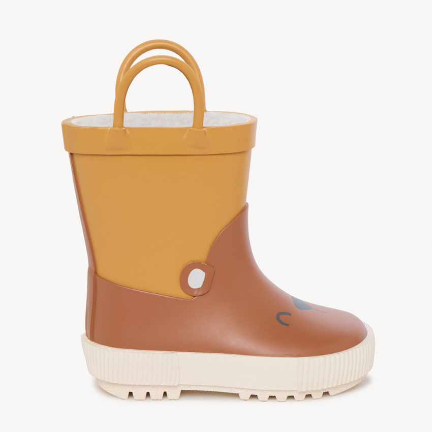 Bottes de pluie ludiques ourson à anses pour garçon 