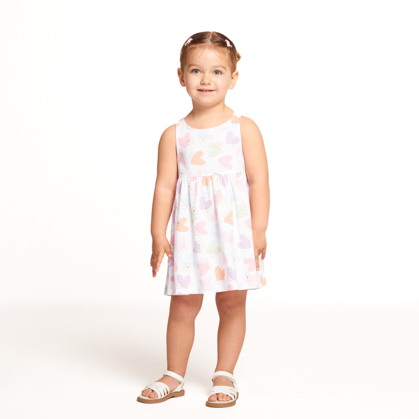 Robe sans manches imprimé fantaisie pour bébé fille 