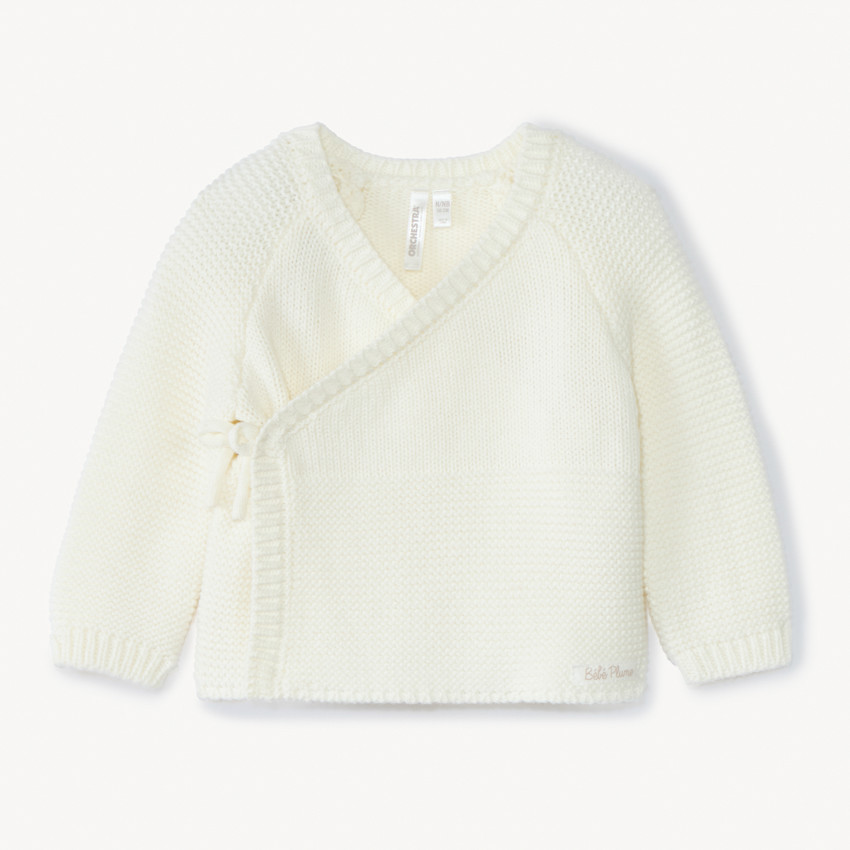 Gilet en tricot effet cache-cœur pour bébé prématuré 