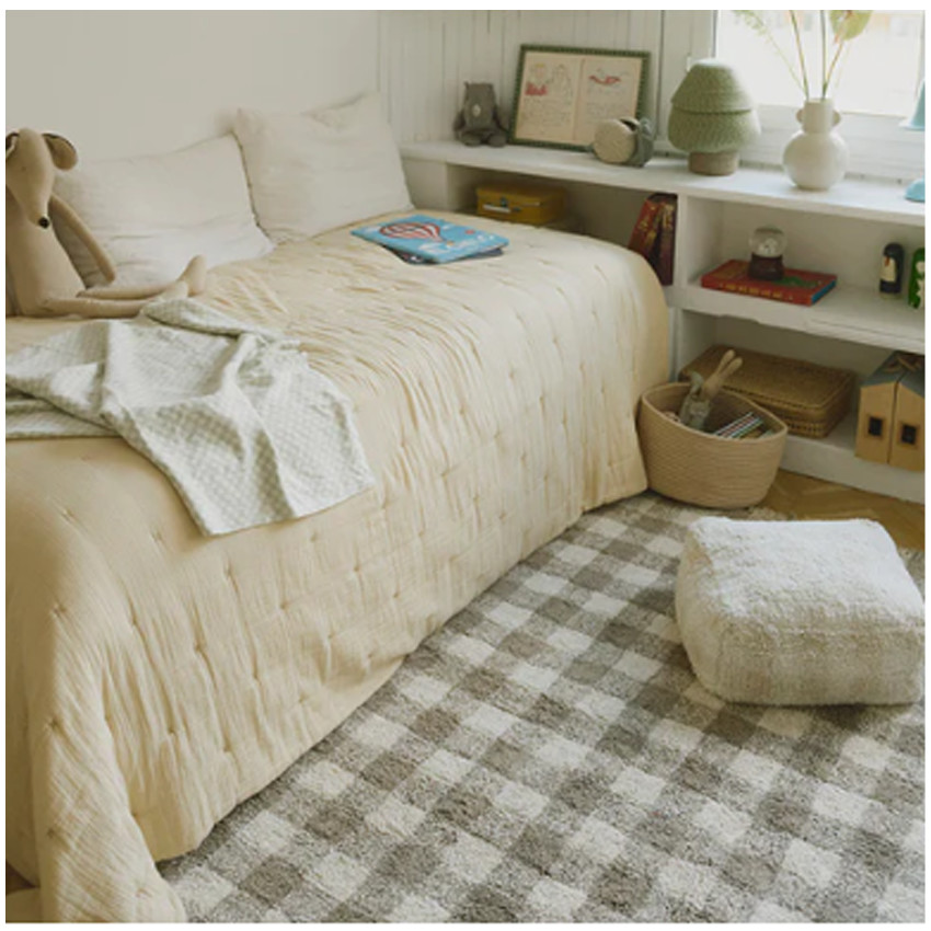 Poef Vichy Ivory 40x40x20cm 