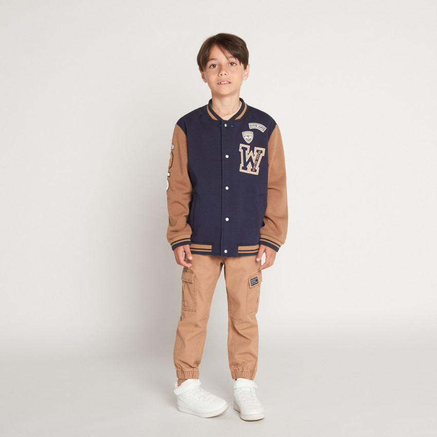 Veste à capuche et col teddy contrecollé garçon 