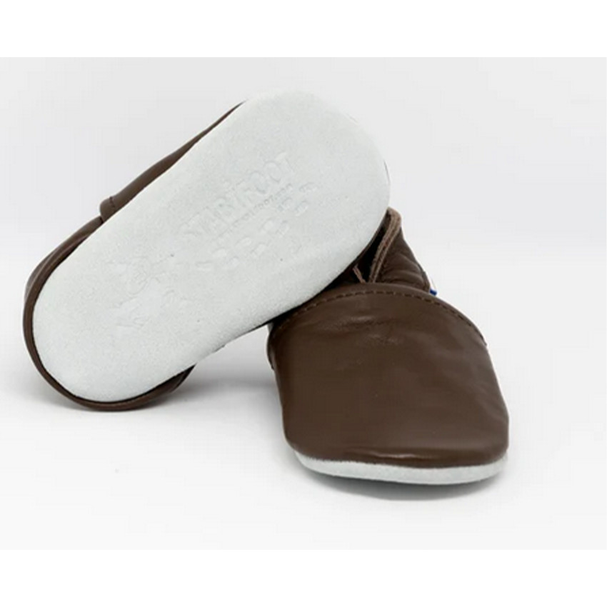 Slofjes Babysoft 12-18M leder Brown 