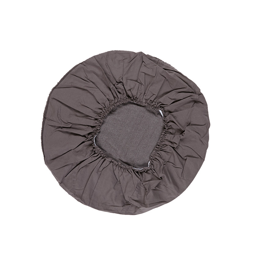 Housse ronde de coussin d'allaitement - Gris anthracite 