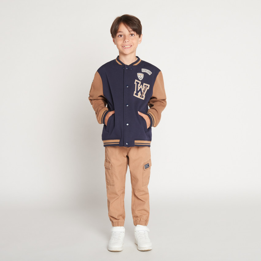Veste à capuche et col teddy contrecollé garçon 