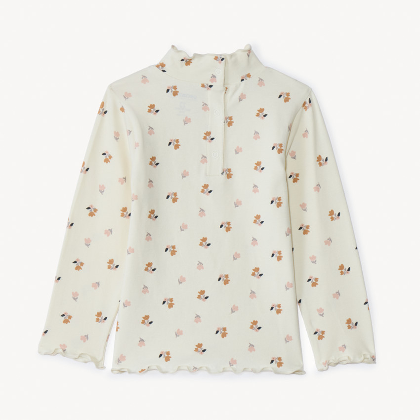 Sous-pull imprimé fleuri pour bébé fille 
