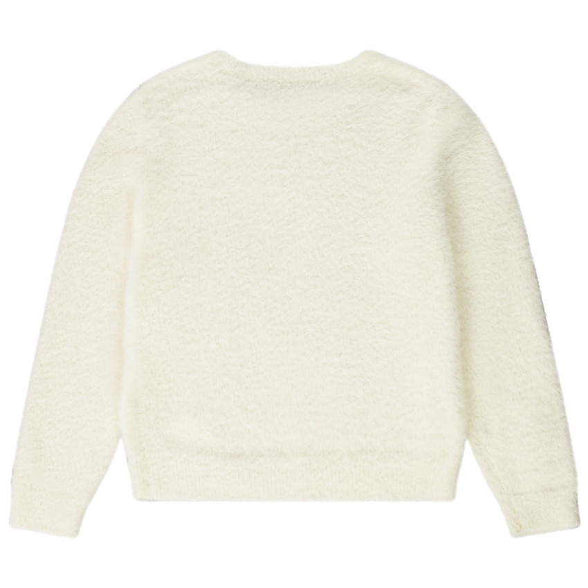 Trui gebreid met sterrenpatroon en pailletten voor meisjes 