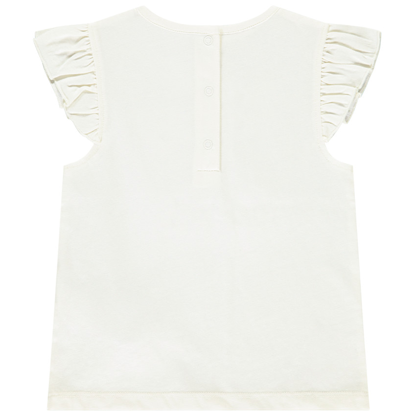 T-shirt met korte mouwen en 3D vlinders voor meisjes 