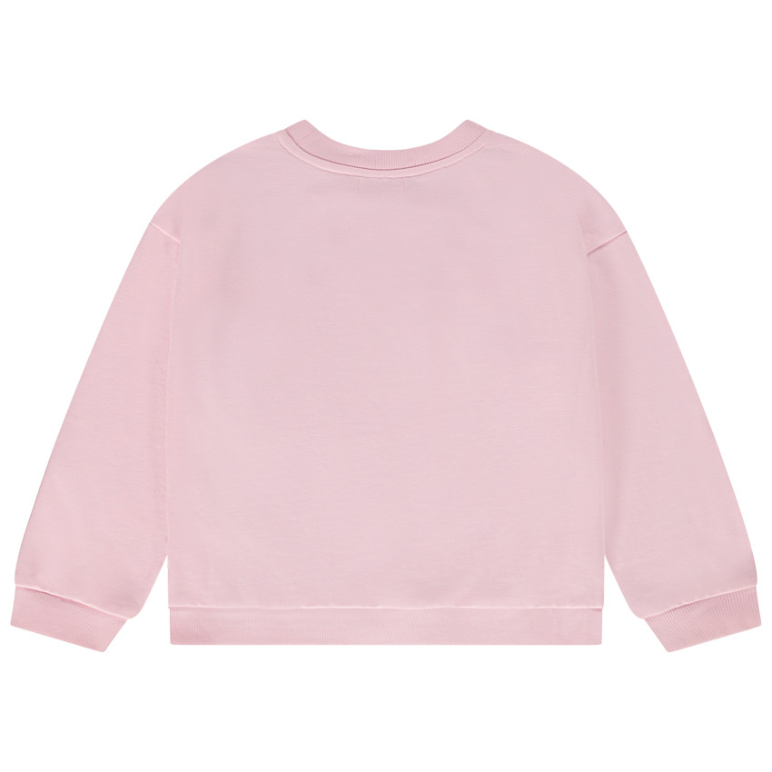 Sweat oversize en molleton motifs cœurs pour fille 