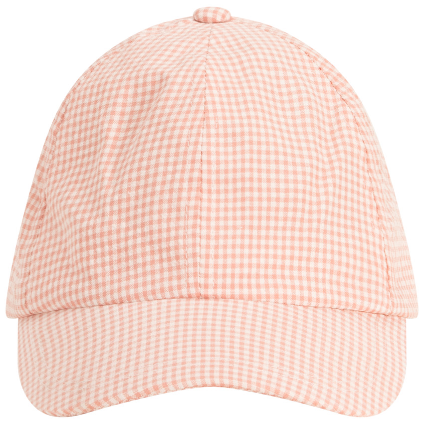 Casquette motif vichy effet noué pour bébé fille 