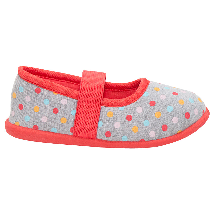 Chaussons babies en jersey à pois avec bride élastiquée 