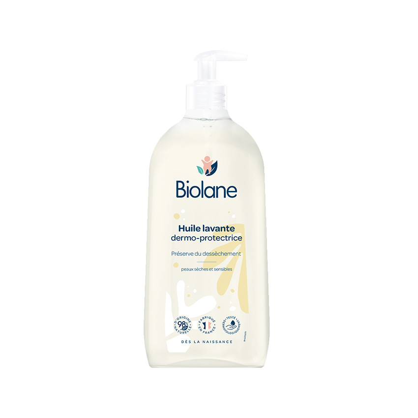 Huile lavante dermo-protectrice pour peau sèche et sensible - 500 ml 