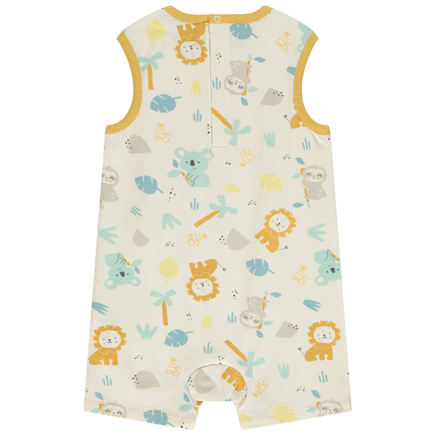 Set van 4 korte fantasie jumpsuits in jersey voor baby jongen 