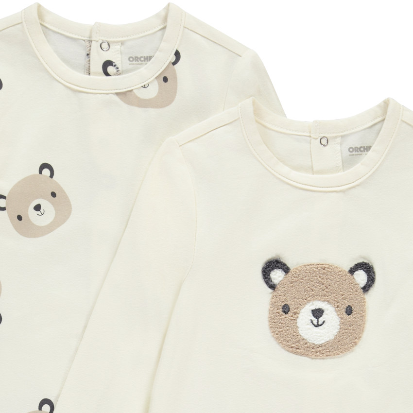 Lot de 2 dors-bien ourson pour bébé avec ouvertures différentes selon l'âge 