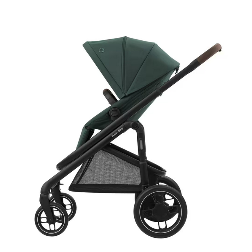 Poussette Plaza + avec Nacelle - Essential Green/Brown leather 