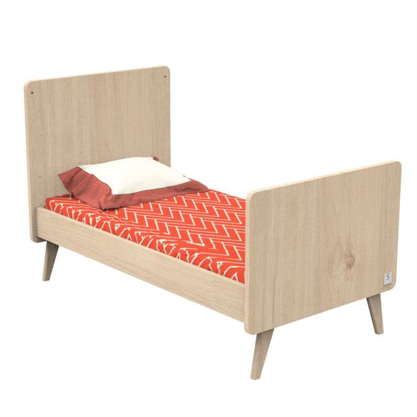 Lit transformable Little Big Bed Arty 70x140 cm - Chêne Suave 